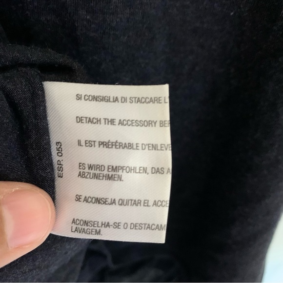 MaxMara Soft Jersey Drape Neck Grey Top w/Wrap Around Waist Detail EUC Size - M - Picture 5 of 5